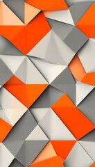 Poster - Geometric abstract pattern composed of folded triangles and varying colors