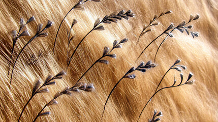 Poster - Graceful Corn Silk Strands Create a Minimalistic Texture of Softness and Beauty