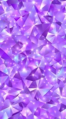 Poster - A dazzling display of geometric shapes in shades of lavender radiance