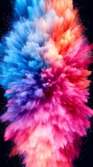 Poster - Splendorous Explosion of Dynamic Colors against a Dark Background