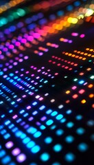 Poster - A colorful digital display featuring vibrant lights and patterns