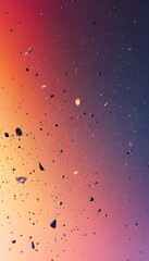 Poster - Floating objects scattered across a vibrantly colored gradient background