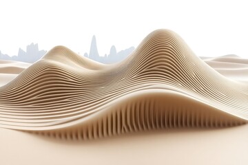 Poster - abstract landscape with layered wavy patterns for backgrounds concept