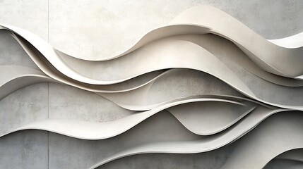 Poster - Abstract Wave Forms Architectural Design Wall