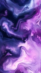 Poster - Colorful Swirls Of Purple And Blue Paint Create An Abstract Background
