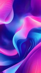 Poster - Beautiful abstract digital art with vibrant colors and flowing forms