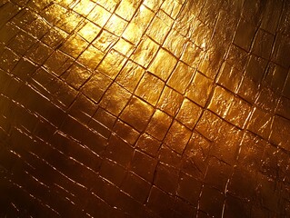 Aufkleber - Captivating golden texture background with embossed geometric pattern