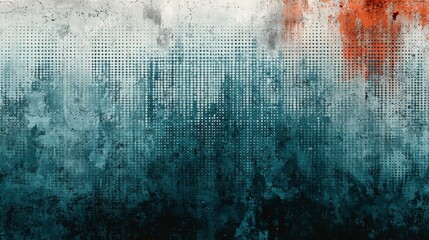 Poster - Textured wall featuring a bold red and blue background creating a unique and modern decorative element for interiors