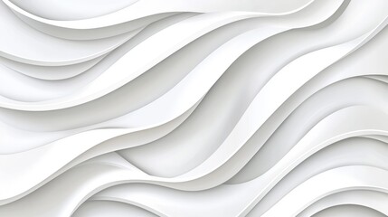 Poster - Elegant white wavy background ideal for presentations and designs offering a clean and modern visual aesthetic
