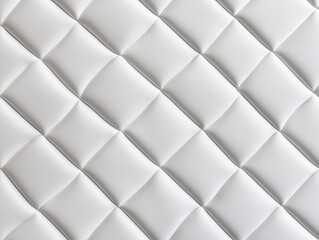 Poster - Elegant white quilted wall featuring a stylish design that adds texture and sophistication to any interior space