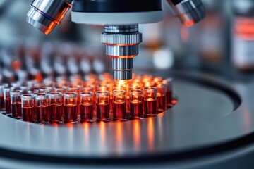Poster - High-tech laboratory apparatus analyzes samples with precision in a cutting-edge research facility