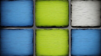 Poster - Varied Color Squares Arrangement Abstract Design Art Form with Rough Edges Decorative Theme Artistic Visual