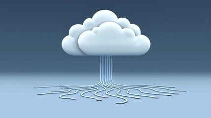 Poster - Cloud computing concept with network cable data connections for storage backup and it technology