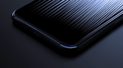 Poster - Sleek Reflective Device on Dark Background