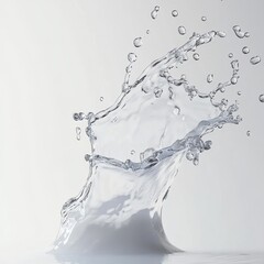 Poster - Water Splash Against White Background