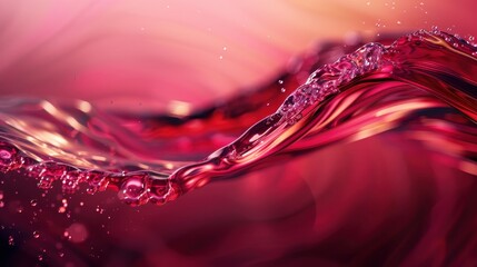 Aufkleber - Abstract Red And Gold Water Wave Splash