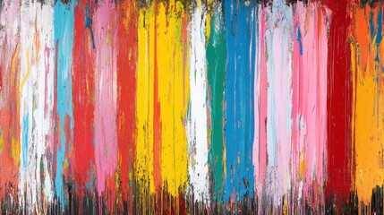 Poster - vibrant strokes of color on canvas