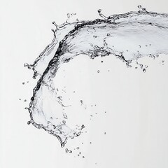 Poster - Abstract Water Splash on White Background