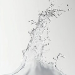 Poster - Abstract Water Splash on White Background