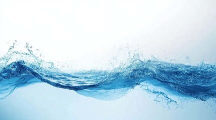Poster - Blue Water Wave Abstract Background