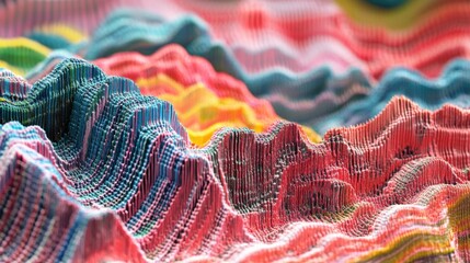 Poster - Colorful Patterns on Canvas with Natural Light Effects