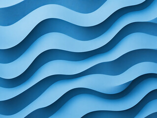 Poster - Flowing waves of blue patterns abstract art design digital background modern aesthetic close-up view tranquil concept