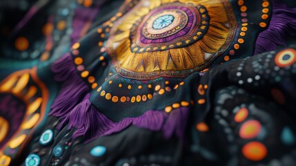 Poster - Handcrafted Tablecloth with Intricate Patterns and Details