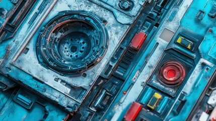Poster - High-Tech Gadget with Playful Patterns and Vintage Touch