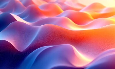 Poster - Abstract flowing gradient waves background animation with seamless looping possibilities