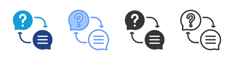 Aufkleber - Consultation icon set multiple style collection