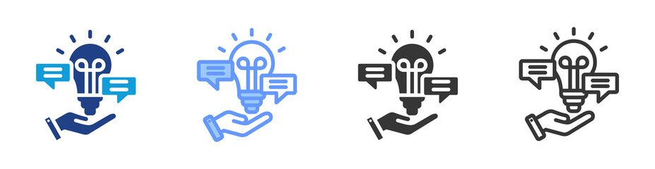 Poster - Solution icon set multiple style collection