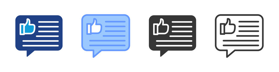 Poster - Feedback icon set multiple style collection