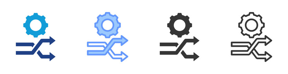 Poster - Change Management icon set multiple style collection