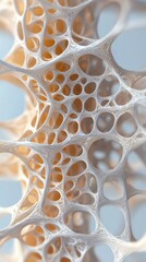 Poster - Abstract organic structure cellular network resembling bone or biological tissue, artistic design.