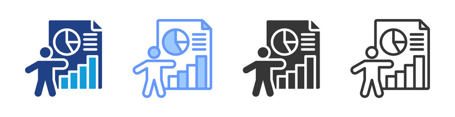 Aufkleber - Data Scientist icon set multiple style collection