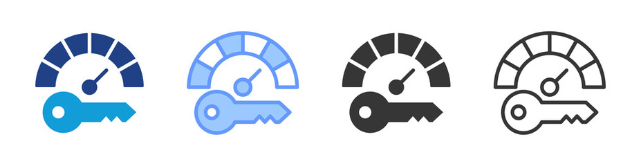Poster - Kpi icon set multiple style collection