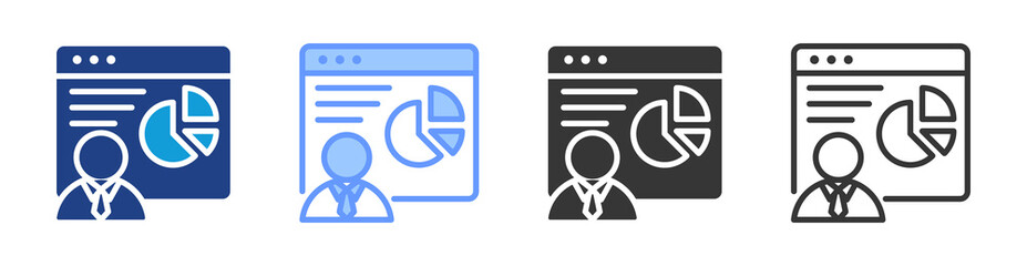 Poster - Data Scientist icon set multiple style collection