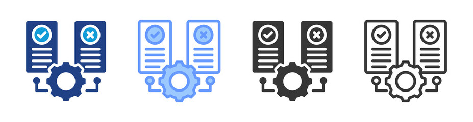 Poster - Hypothesis Testing icon set multiple style collection