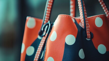 Poster - Trendy Handbag with Colorful Dot Patterns