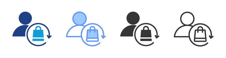 Poster - Customer icon set multiple style collection
