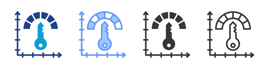 Poster - Kpi icon set multiple style collection