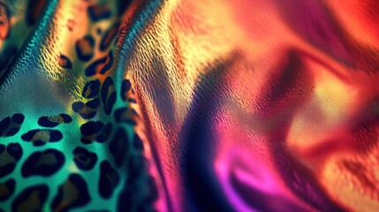 Poster - Vibrant Chic Print on Vintage Fabric Textures