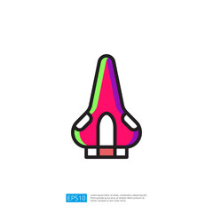 Poster - Colorful Icon of a Creative Writing Tool in Modern Design Featuring a Gradient Spectrum in Vibrant Hues