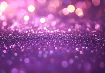 Poster - Shimmering Purple Glitter Background with Bokeh Effect Creating a Dreamy and Magical Atmosphere for Design and Creative Projects