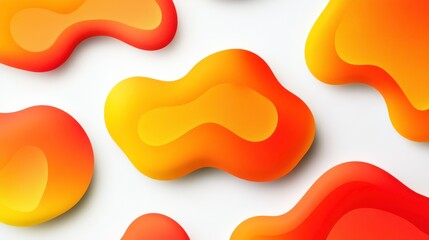 Poster - Vibrant Patterns with Bright Colors on White Background