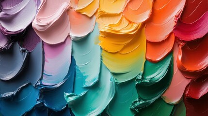 Poster - Bold Color Strokes in Natural Light on Isolated Background