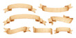 © YG Studio - Variety of parchment ribbons in different orientations. Blank vintage paper, perfect for historical or fantasy themes. Vector cartoon illustration
