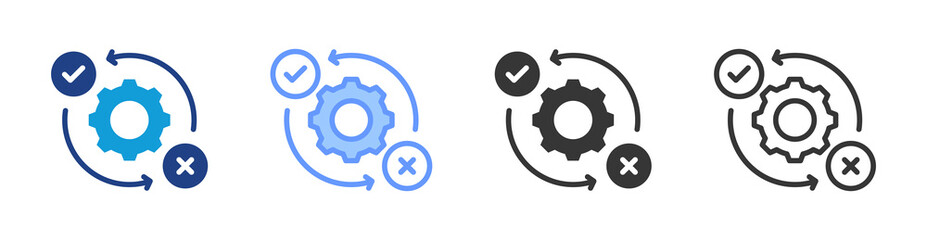 Aufkleber - Decision Support icon set multiple style collection