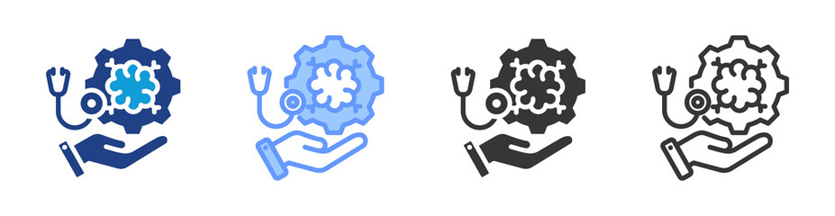 Poster - Disease Management icon set multiple style collection