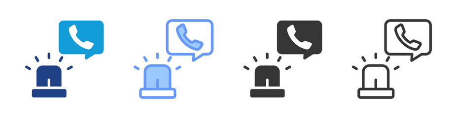 Poster - Emergency Response icon set multiple style collection